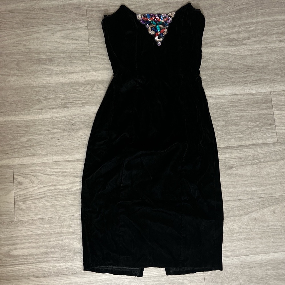 Gunne Sax by Jessica McClintock black cocktail evening dressy Prom Wedding
